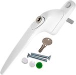 X10 uPVC Window Handle Inline White Double Glazed Universal Espag Replacement uPVC Window Handles - White - Pack of 10