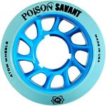 Atom Skates Poison Savant Skate Wheels Blue 1 Pack - 4 Wheels / 59mm x 38mm