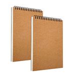 2Pack A4 Sketch Books Sketch Pads Hard Back Cover A4 Spiral Bound Sketch Pad for Children Adults 160gsm Paper 60 Pages