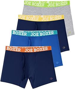 JOE BOXER Embossed Lickies Boxer Briefs Underwear, Grey / Navy, Small