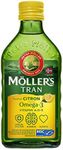 Möllers Tran Cod Liver Oil 250 ml/ 8.45 fl oz | Citron Flavor | Omega-3 | Fish Liver Oil