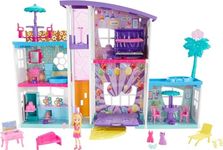 Polly Pocket Playset with 3-Inch Doll and Party Accessories, Poppin' Party Pad Transforming Playhouse Toy