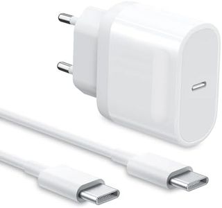 Chargeur USB C Rapide for iPhone 15, 20W Prise Adaptateur et 2M Cable for iPhone 15 Pro/15 Pro Max/15 Plus/iPad Pro/Samsung Galaxy S23 S22 S21 Type C Mural Secteur Alimentation Fast Charger Rvntop