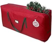 HOLIDAY SPIRIT Christmas Tree Storage Bag, Heavy-Duty 600D Oxford Material with Durable Reinforced Handles & Zipper, Waterproof Dust Protection (Red, Fits a 9FT Tree)