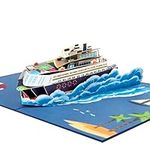 GREETING ART Cruise Ship Greeting Cards,Cruise Ship Pop Up Card,Birthday Card Cruising,Birthday Card for Men, Graduation Card, Congratulations Gift, Retirement Card, Fathers Day Card