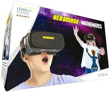 Heromask Virtual Reality Headset for Kids + Math Games [Multiplication Subtraction etc] Gift for Boys & Girls. Cool Education Toys for Kids 5 6 7 8… Years Old. Virtual Reality Learning Grade 1 2 3 4…8