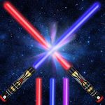 Lightsaber Kids - Retractable Light Sabers Light Up Sword with Sound 3 Colour Changeable Lightsaber Toys Gift for Boys Kids Teenagers Party Favors - 2 Pack