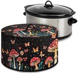 Cugasmaru Crock Pot Dust cover Mushroom Slow Cooker Dust Cover 6 7 8 Oval Crock Pot Washable Appliance Cover Universal Fit Most Crock Pot Microwave Food Cover Butterfly