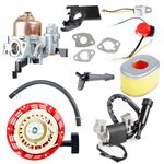 Pindex GX160 Carburetor Kit Replacement Lawn Mower Engine Carburetor Carb with Ignition Coil Recoil Pull Starter Kit fit HONDA GX140 GX168 GX200 | 5HP 5.5HP 6.5HP Engine Lawn Mowers Parts