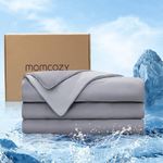 Momcozy Life CoolMurm Cooling Comforter for Hot Sleepers, Full/Queen 90"x90" Pregnancy Cooling Blanket, All-Season Lightweight Soft Breathable Cooling Quilt Duvet, Stay Cool All Night, Deep Light Grey