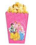 Qemsele Popcorn Bags Popcorn Boxes, 30 Pack Cartoon Paper Candy Containers Popcorn Cups Party Bag Treat Boxes for Birthday Parties, Movie Nights, Carnival, Theater & Party Favors Gift (Princess)