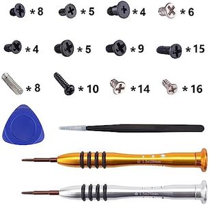 eXtremeRate Cross Screwdriver Set Opening Tools Repair Kits for Nintendo Switch OLED Console and JoyCon with Spare Screws Tweezers and Prying Tool