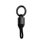 AUGEN Car Keychain Holder Zinc Alloy Key Chain Gift Metal Key Ring Car Key Accessories Key Protection Scratch Resistant (Black)