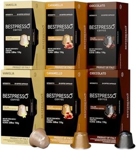 Bestpresso Coffee for Nespresso Original Machine 120 pods Certified Genuine Espresso Variety Pack Pods Compatible with Nespresso Original