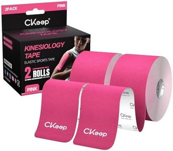 CKeep Kinesiology Tape, Uncut 2 Rolls, Original Cotton Elastic Premium Athletic Tape,Latex Free Hypoallergenic, 2inch x 16ft, Pink