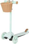 EVO Mini Cruiser 3-Wheel Scooter with Toy Basket – Mint Green | Kids Kick Push Ride-On with Adjustable Handlebar | Toddler Balance Scooter for Boys & Girls Ages 2–5