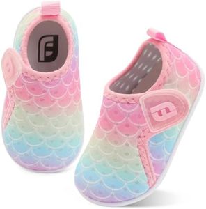 JOINFREE Water Shoes Unisex-Child Boys Girls Athletic Walking Sneakers Shoes Beach Sandals Scok Shoe Quick Dry for Kids GrBlueYePink Scale 2.5-3 Years Toddler