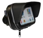 RiderMount Waterproof Medium Sunshade GPS Satnav Case with Motorcycle Motorbike Handlebar Mount for Garmin Tomtom