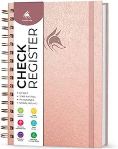 Clever Fox Check Register Spiral – Deluxe Checkbook Log with Check & Transaction Registers, Bank Account Register Booklets for Personal and Work Use – 6.1”x8.3”, Hardcover,Rose Gold