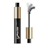 Waterproof Mascara,Adjustable 4D Silk Fiber Mascara,Extra Long Thick & Voluminous Lash Mascara,Black Long-Lasting Eyelash Mascara,Smudge-proof Lengthen False Lash Mascara