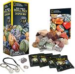 National Geographic Rock Tumbler Refill Kit - 1 Lb. Jasper Rocks for Tumbling - 8 Varieties Including Mookaite and Kabamba - Rock Tumbler Supplies Include Rock Tumbler Grit and Jewelry Accessories