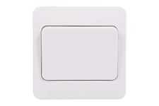 Schneider Electric - Lisse White Moulded (LWM) Raised Rounded Profile - Wiring Devices Durable Anti-Microbial Urea Construction - 1 Gang 2 way wide rocker switch, 10AX - 1 Gang - GGBL1012WS