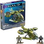 MEGA Halo Toy Vehicles Building Sets, UNSC Hornet Recon Aircraft with 4 Poseable, Collectable Micro Action Figures and Accessories​​​, HKT18