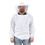 VIVO Professional White XXL Beekeeping Suit, Jacket, Pull Over, Smock with Veil (BEE-V105XL2)