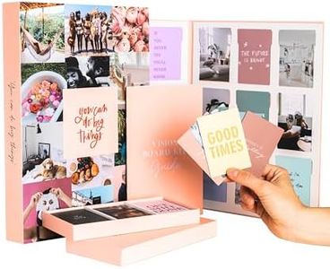 Vision Board Kit - Vision Board Supplies, Dream Board, Mood Board, Collage Book - 150 Vision Board Pictures, Quotes - Interchangeable Cut, Tape Glue-Free Vision Board Book - Create, Visualize, Inspire