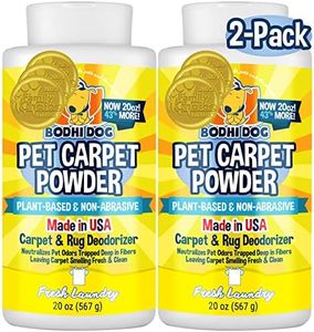 Bodhi Dog Natural Carpet Powder - Dry Pet Smell Eliminator & Urine Odor Remover - Loosens Fur & Dirt - Plant-Based and Biodegradable Room Freshener for Home with Pets - Fresh Laundry (Pack of 2)