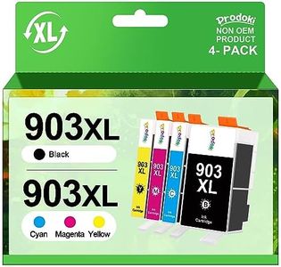 903 XL 903XL Cartouches d'encre Remplacement pour HP 903XL 903 XL Cartouches Encre pour HP Officejet Pro 6970 6960 Officejet 6950, Grande Capacité (4-Pack, Noir Cyan Magenta Jaune)