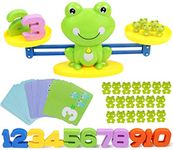 Math Balance Game Counting Toys - Frog Balance Preschool Math Fact Games Number Learning Toy for Kindergarten, STEM Educational Toy for Toddlers Kids 3,4,5 yrs Birthday Gift - Green (Green)