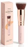 Make Up Brush Foundation Kabuki Flat Top - Perfect For Blending Liquid, Cream or Flawless Powder Cosmetics - Buffing, Stippling, Concealer - Premium Quality Synthetic Dense Bristles!