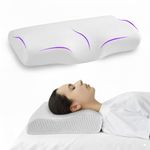 Wakefit Cervical Pillow for Neck Pain and Shoulder Pain| 1 Year Warranty | Orthopedic Memory Foam Pillow with Extra Curve Neck Support (‎51L x 31W x 10Hcm, Small)