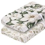 Pobibaby - 2 Pack Premium Changing Pad Cover - Ultra-Soft Cotton Blend, Stylish Floral Pattern, Safe and Snug for Baby (Zephyr)