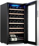 GarveeHome 28 Bottle Compressor Wine Cooler, Wine Cellar with Adjustable Temp Control, Freestanding Beverage Refrigerator for Red, White, Champagne, Beer, Soda