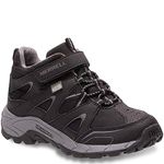 Merrell Kids' Ml-Light Tech Leather Quick Close WP Low Rise Hiking Boots, Black Black, 3 UK 35 EU