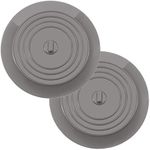 BEADNOVA Bathtub Water Stopper Tub Stopper Bathtub Bathtub Drain Plug Bathtub Stopper Plug Silicone Tub Stopper Universal Bathtub Stopper Tub Stopper for Drain (6 Inches, 2 Pack, Grey)