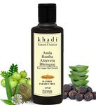 PreVeda Khadi Amla Reetha Aloevera Bhringraj Organic, Natural, Herbal & Ayurvedic Shampoo Best hair Cleanser Sls & Paraben Free