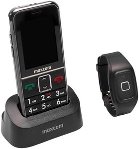 MaxCom MM735BB: Seniorenhandy mit wasserdichtem Notrufarmband und GPS Ortung ohne Vertrag, Hausnotruf Handy für Senioren, Helpline Firmware