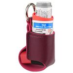 Beautyflier Asthma Inhaler Holder, Durable Microfiber Leather Travel Handy Inhaler Keychain Holder for Kids and Adults, Inhaler Not Included (Red)