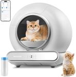 Self Cleaning Cat Litter Tray, 65L Extra Large Capacity Automatic Cat Litter Tray with APP Control/Safety Protection/Lower Entry/Dual Odour Control Anti-pinch Smart Robot Litter Box for Multiple Cats