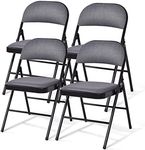 GOFLAME 4 Pack Folding Chairs, Fabr