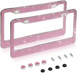 2 Pack Bling License Plate Frame，Ha