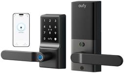 eufy Security Smart Lock C33, Keypad Door Lock with Handle, Fingerprint Door Knob, Keyless Entry Door Lock for Front Door and Bedrooms, Electronic Deadbolt, Wi-Fi, App Control, IP53 Waterproof, Black