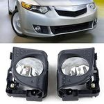 labwork Fog Lights Lamps Assembly Replacement for 2009-2010 Acura TSX Driving Fog Lights Lamps without Bulbs Fog Light Covers Driver and Passenger Side