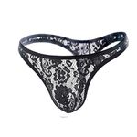 Mankini for Men Funny Sexy Hot Men's thong Briefs Lace String Mankini Costume Underwear Funny Style Black