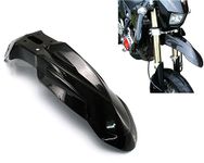 Motorbike Front Mudguard Fender for Supermoto, Motocross, Trail Bike and Off-Road Adventure Bikes | Ideal Motorcycle Splashguard to fit various Honda Kawasaki Suzuki Kawasaki KTM Models | Black