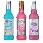 Jordan's Skinny Syrups Fantasy Collection Variety Pack: Sugar Free Mermaid, Sugar Free Unicorn, and Sugar Free Cotton Candy. (One 25.4 fl oz Bottle of Each Flavor)