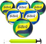 Volleyball Asstorted Graphics w/Pump Green/Navy/Yellow, Blue/Yellow/White (Pack of 6)